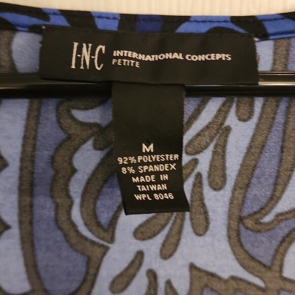 INC Shift Dress, Blue Abstract, Medium - Picture 5 of 6